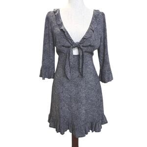 NWT Auguste the Label | Diamond Rumba Sleeved Mini Dress | Black | Women’s XS